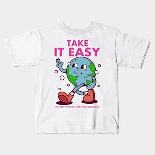 TAKE IT EASY, Character Cartoon Vintage Kids T-Shirt